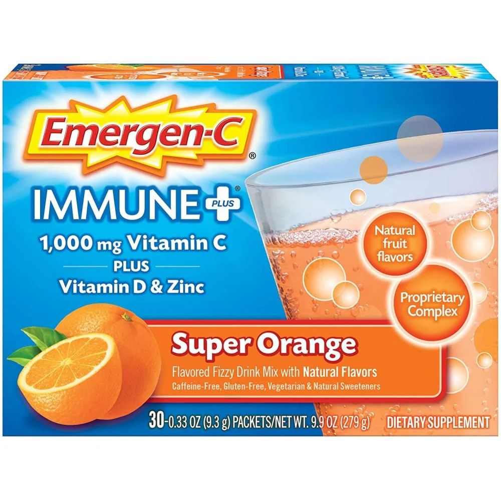 Immune Plus Emergen-C con Vitamina D Super Orange 30 Und