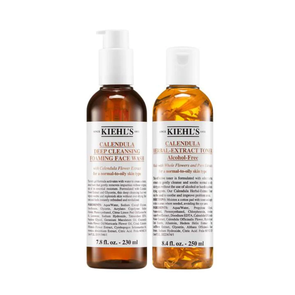 Kiehls Set de Limpieza Cleanser 230ml y Toner Caléndula Duo 250ml - Image 2