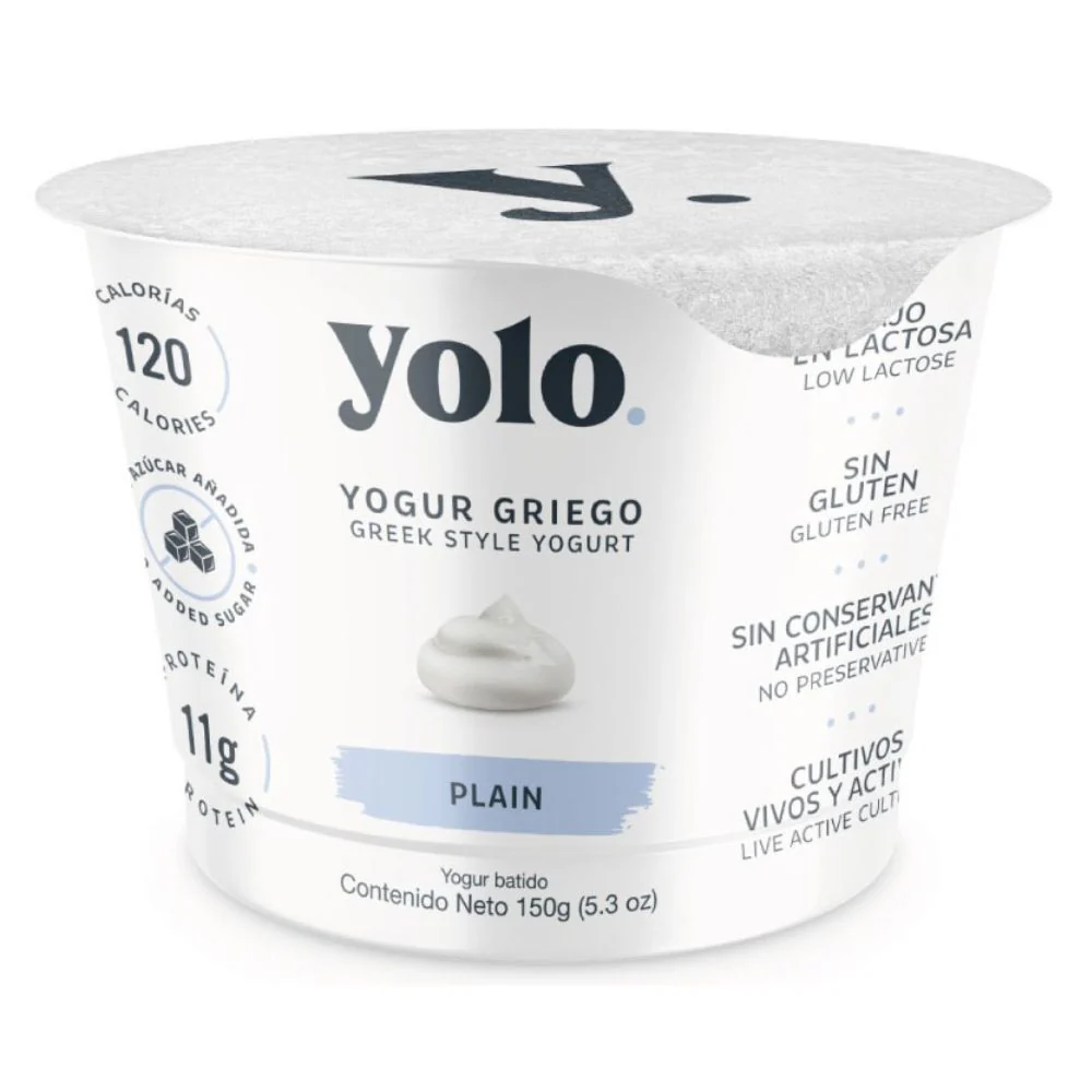 Yogurt Griego Yolo Plain 150 gr
