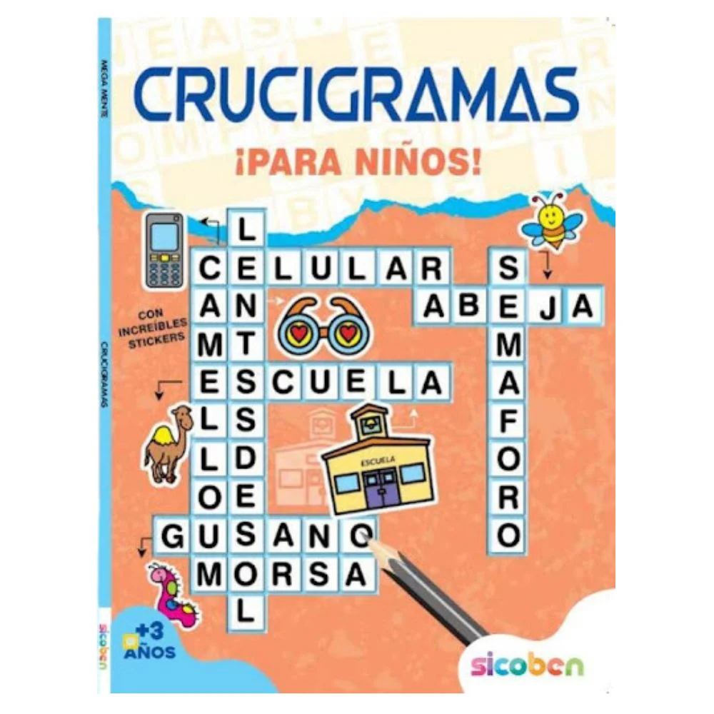 Crucigramas ¡Para niños! Sicoben +3