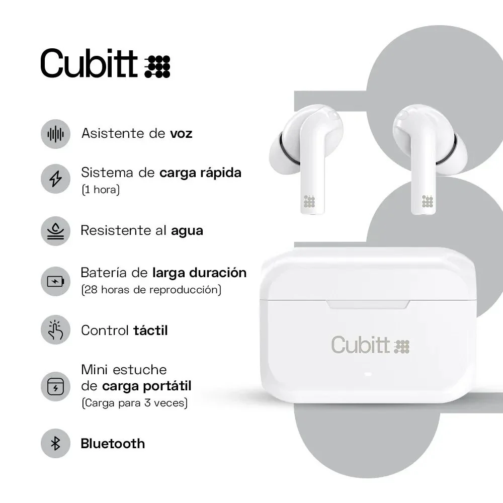 Cubitt Audifonos Wirelees G2 Snow White - Image 3