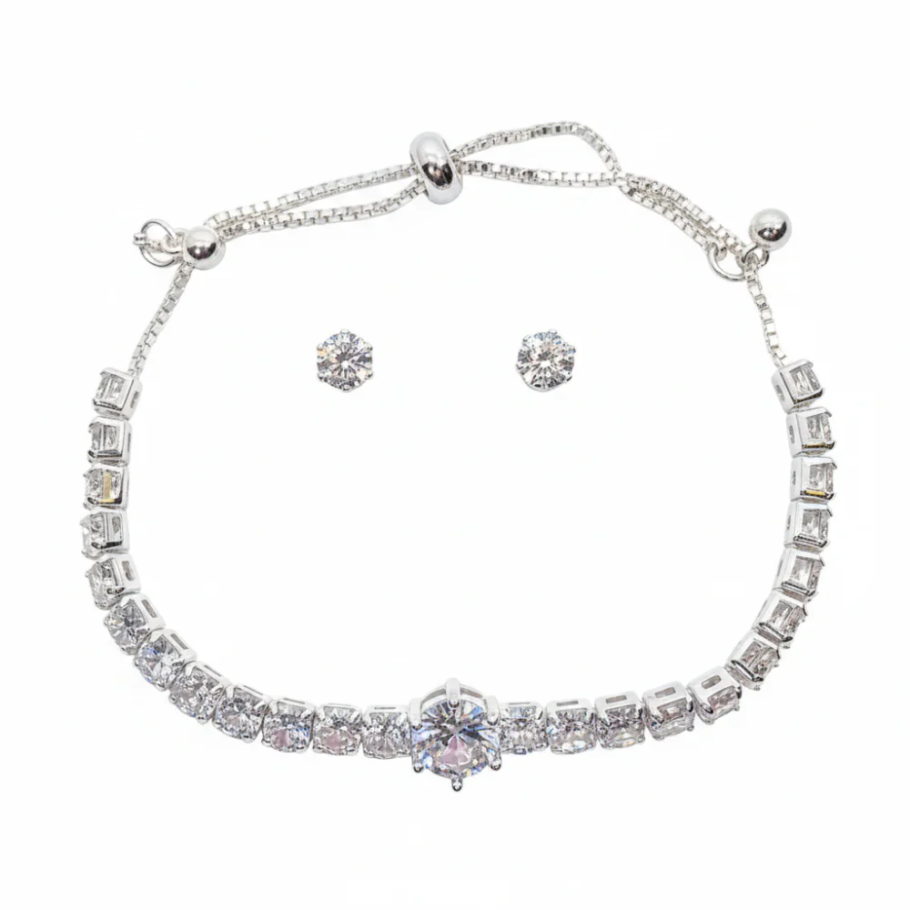 Danecraft Set De Pulsera Y Zarcillos Cubic Zirconia - Image 2
