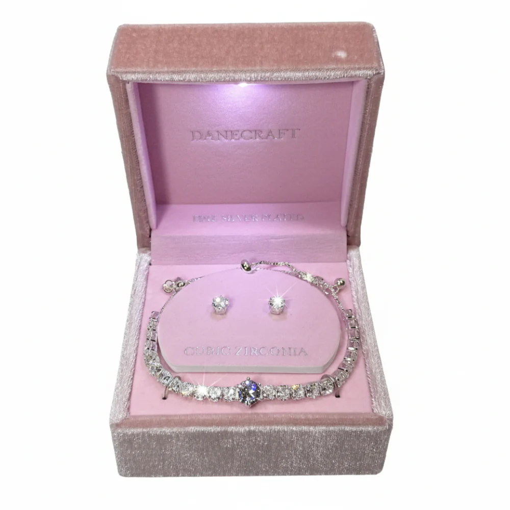 Danecraft Set De Pulsera Y Zarcillos Cubic Zirconia - Image 4