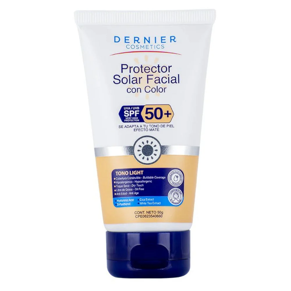 Dernier Protector Solar Facial Con Color Light SPF50+ 50gr