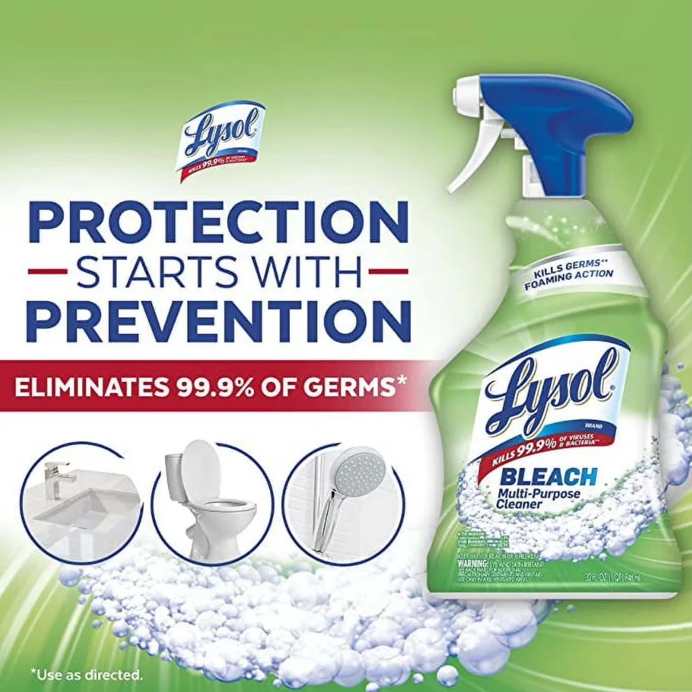 Lysol Bleach Multi Purpose Cleaner Kills Germs 946ml - Image 2