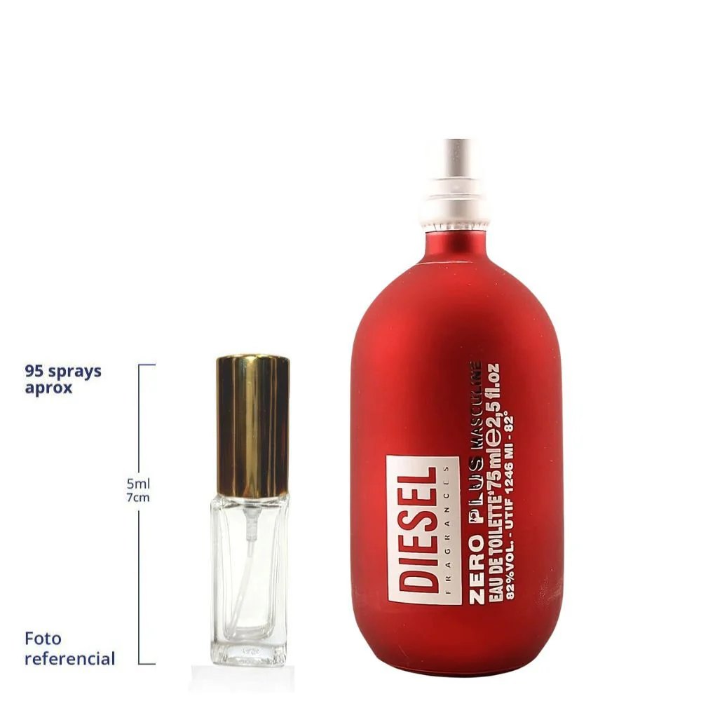 Diesel Zero Plus Masculine Decant Travel Size Eau De Toilette For Men