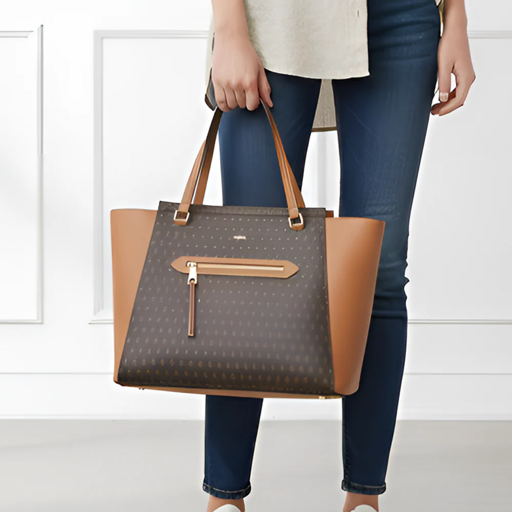 DKNY Cartera Chelsea Tote Logo Brown