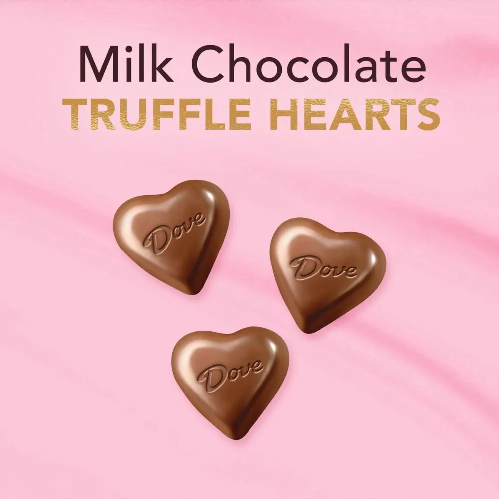 Dove Milk Chocolate Truffle Hearts  17 Bombones 165gr - Image 4