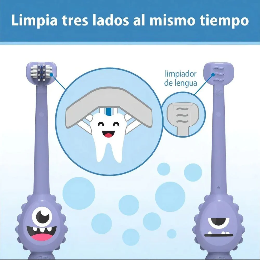 Dr.Browns Cepillo Dental Para NIños Monster Tres Caras 1-4+ - Image 2