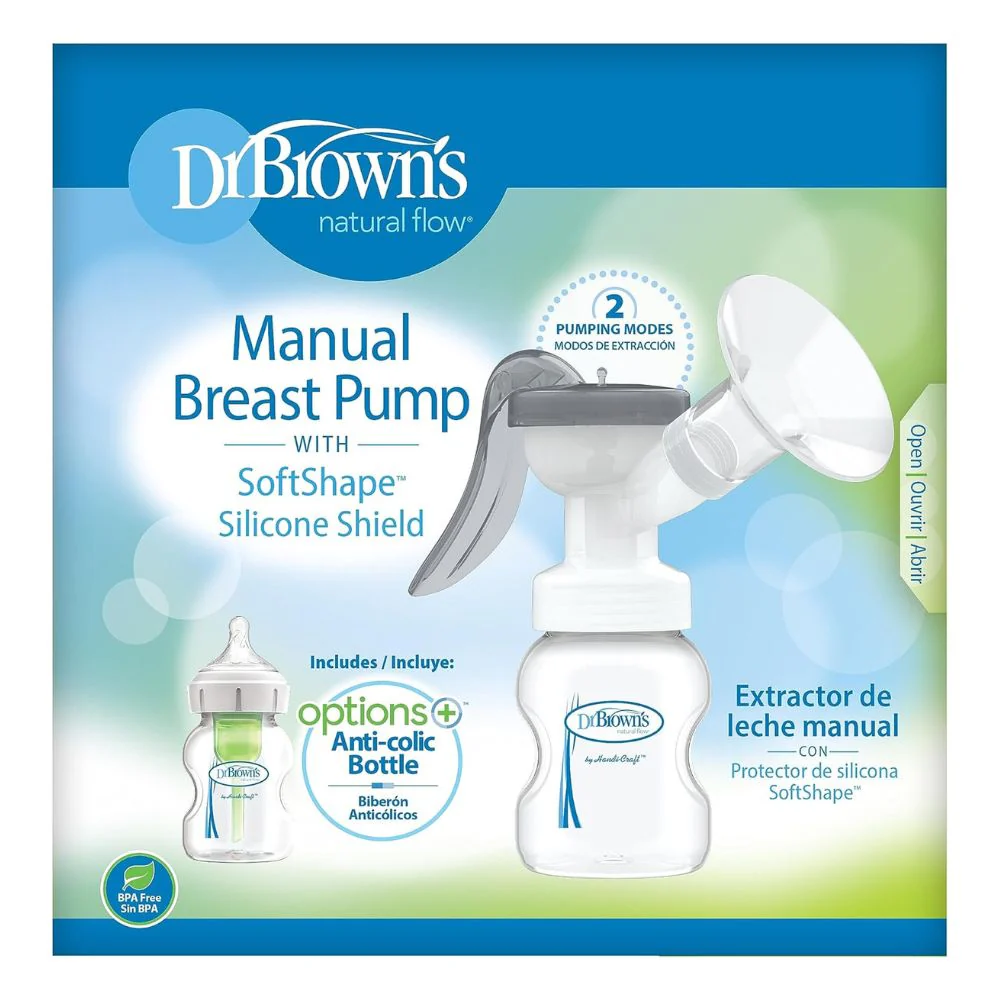 Dr.Browns Set De Extractor De Leche De Silicona Con Biberón