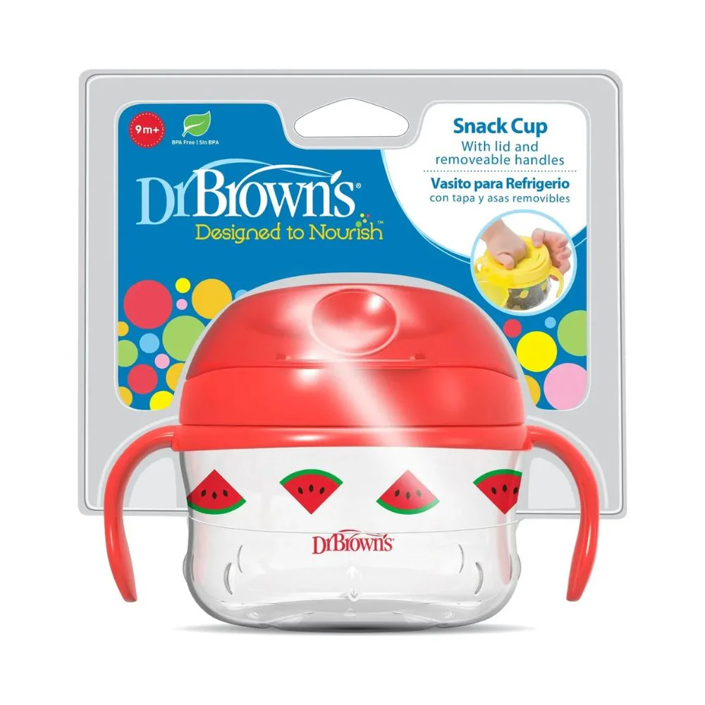 Dr.Browns Vaso Para Refrigerio Con Tapa Y Asas Removibles 9m+