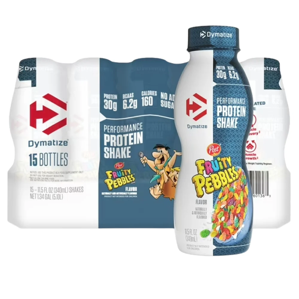 Dymatize Batido De Proteína Sabor Fruity Pebbles 15 Und x 340ml c/u