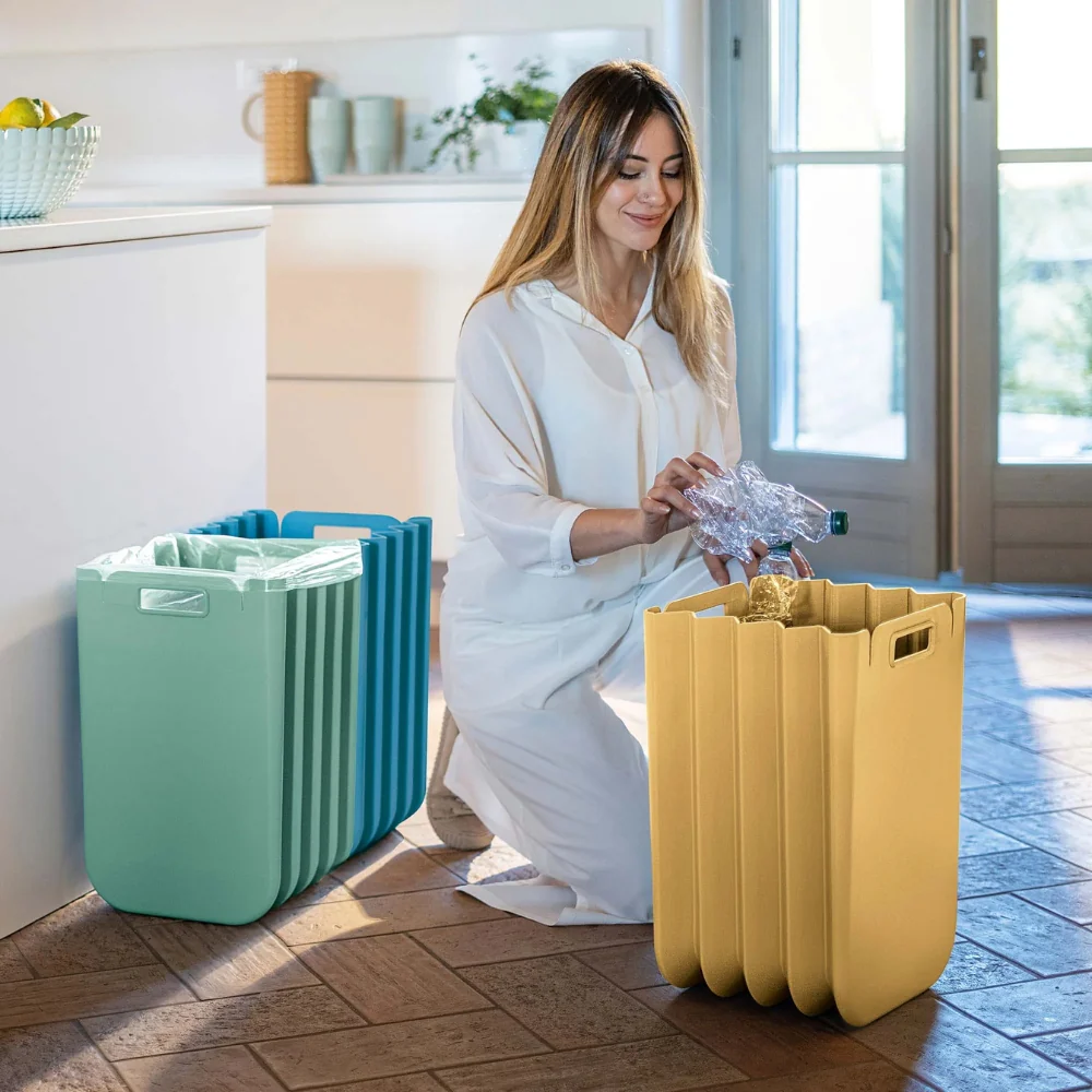 Guzzini Eco Packly Cesta Multifuncional Color Amarillo Mostaza Brillante 25L - Image 2
