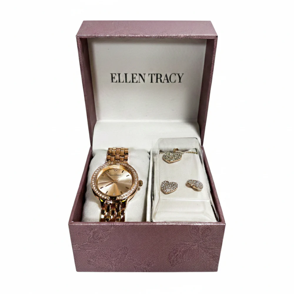 Ellen Tracy Set de Reloj y Accesorios Rose Gold - Image 2