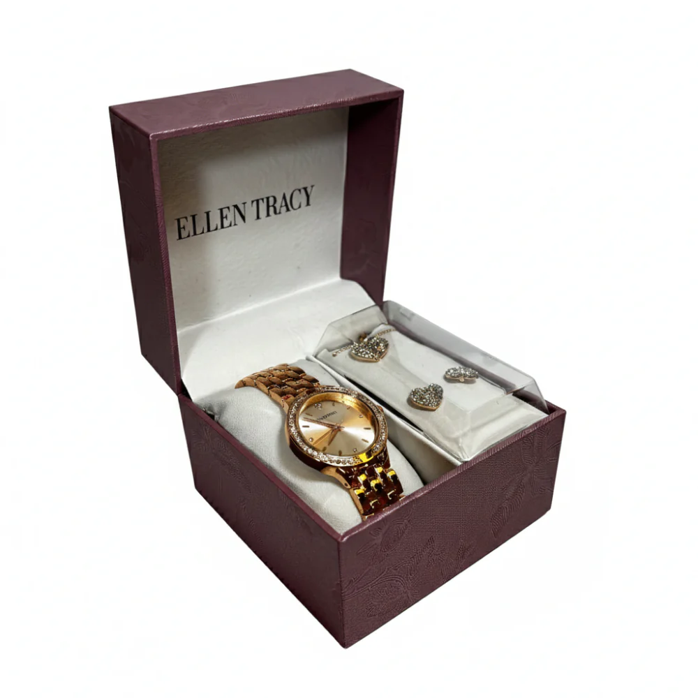 Ellen Tracy Set de Reloj y Accesorios Rose Gold - Image 3