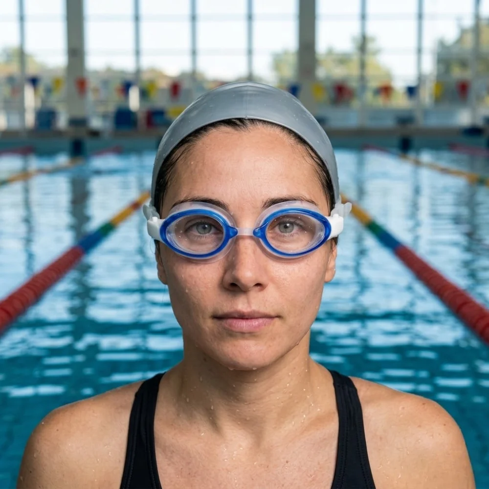 Everlast Lentes De Natación Para Adultos Atlantis White-Blue