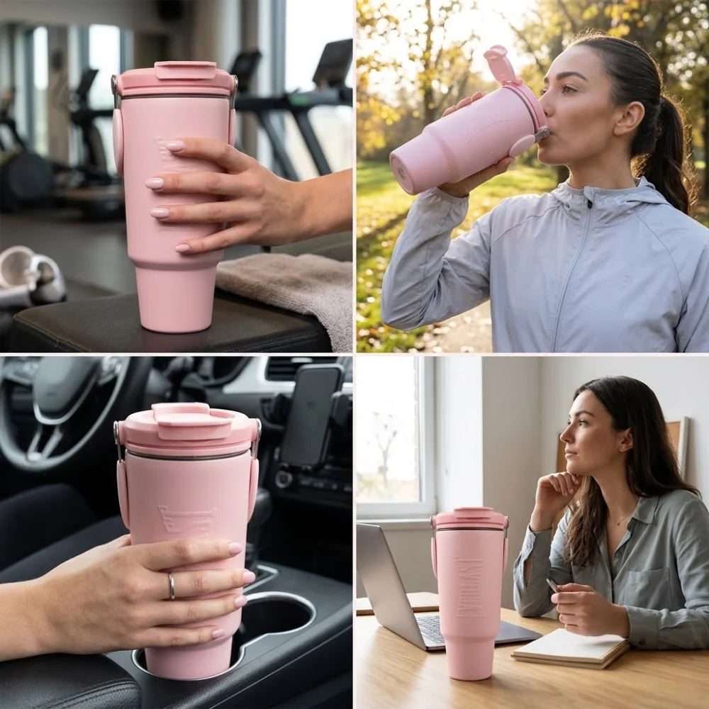 Everlast Vaso Termico Tumbler H2O Color Pink 900ml - Image 3