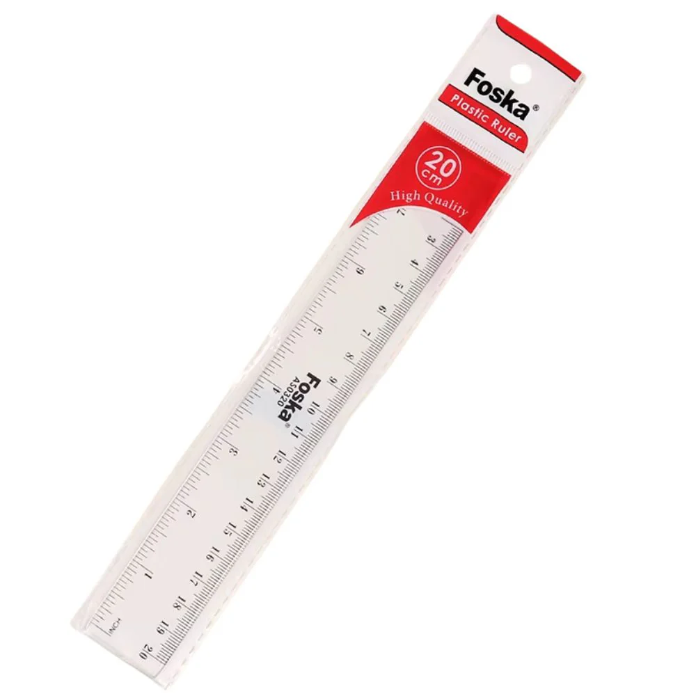 Regla Escolar Transparente 20cm Foska