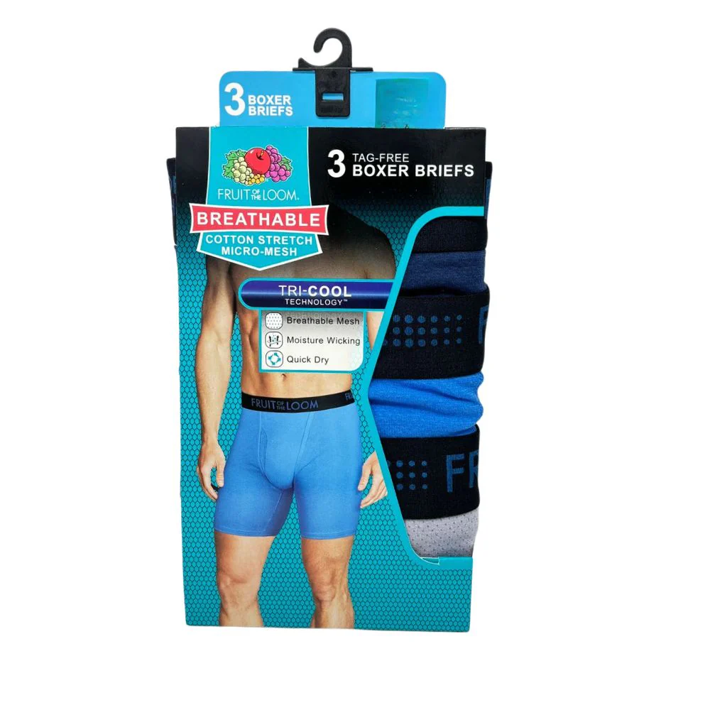 Fruit Of The Loom Boxer Brief Tag-Free 3 Pack - Image 2