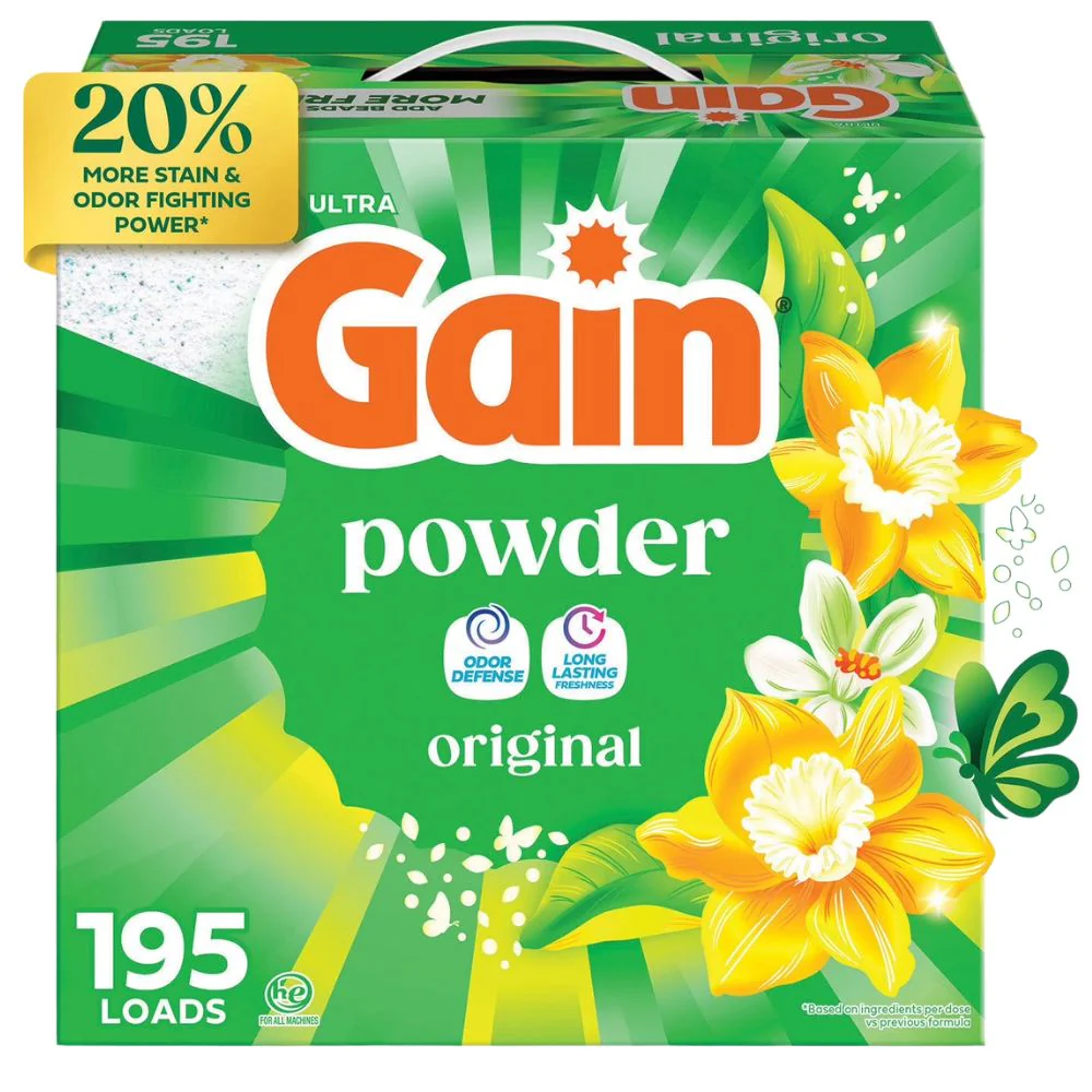 Gain Original Detergente en Polvo 195 Cargas 5.12Kg
