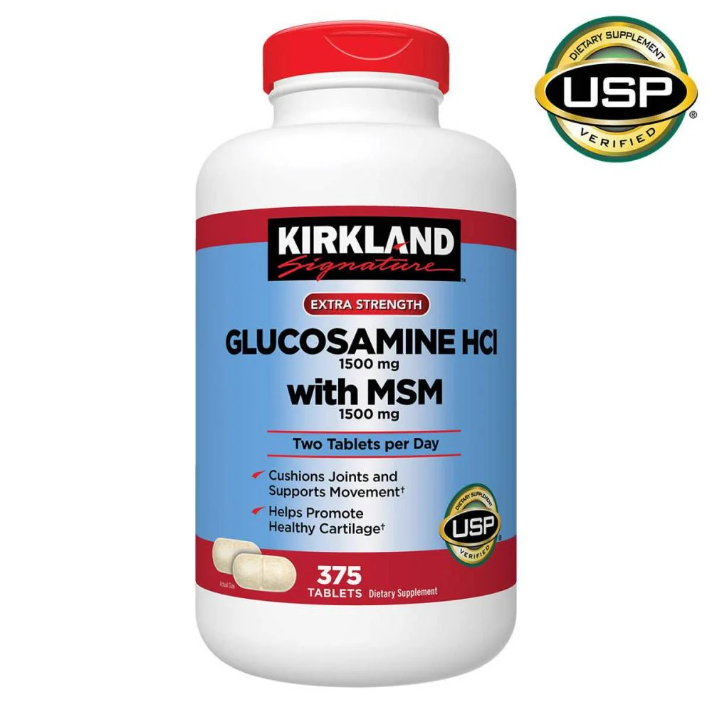 Glucosamine 1500mg MSM 1500mg Kirkland 375 tabletas
