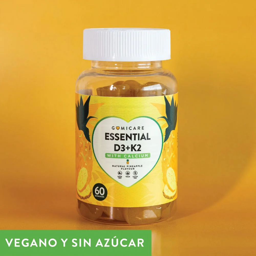 Gomicare Essential D3+K2 Con Calcio Sabor Piña 60 Und - Image 2