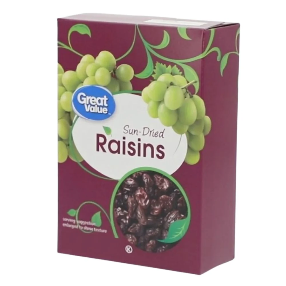 Great Value Uvas Pasas Sun Dried Raisins 28g