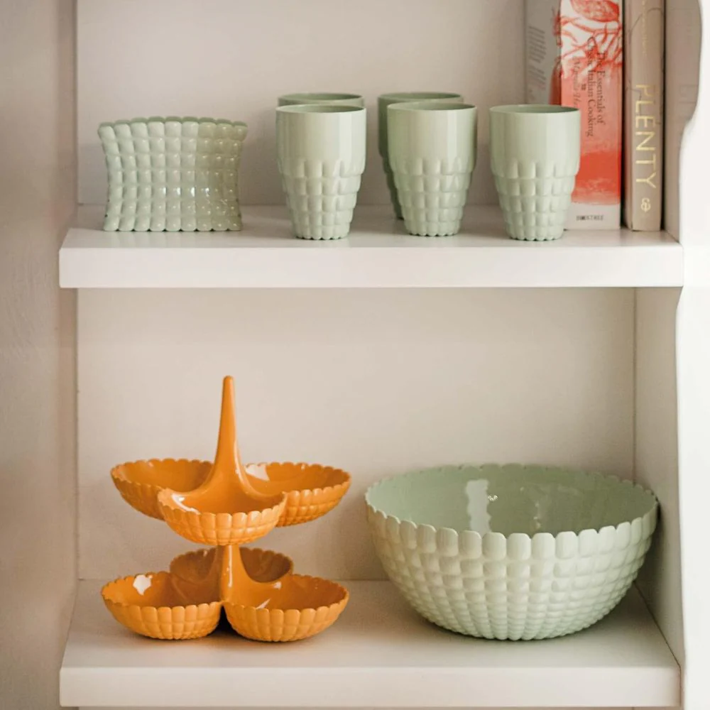 Guzzini Bowl De Plástico Tiffany Tamaño Grande Color Marble Green - Image 2