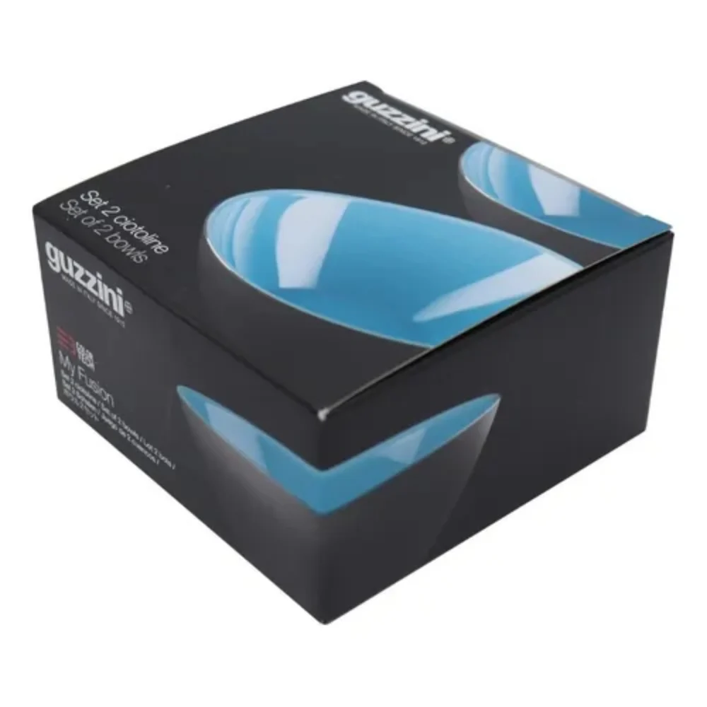 Guzzini My Fusion Set De 2 Bowls Blue/White/Black 12cm - Image 2