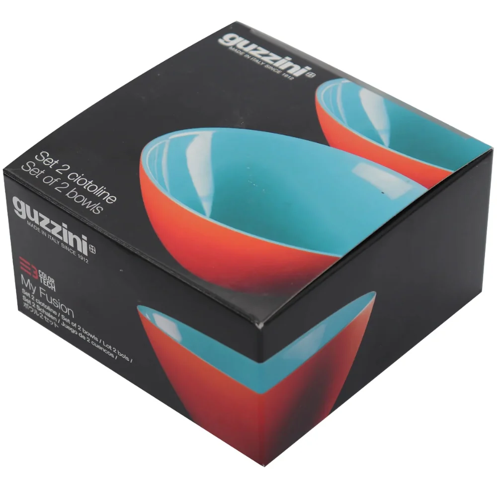 Guzzini My Fusion Set De 2 Bowls Coral/Sea 12cm - Image 2