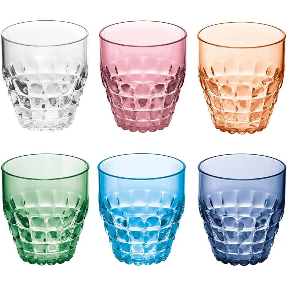Guzzini Set De 6 Vasos Tiffany Low Colores Varios