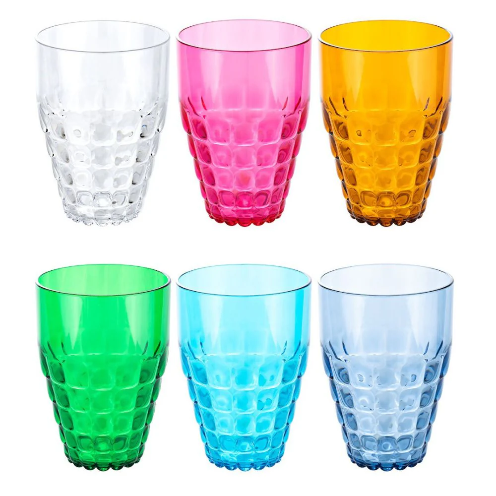 Guzzini Set De 6 Vasos Tiffany Tall Colores Varios