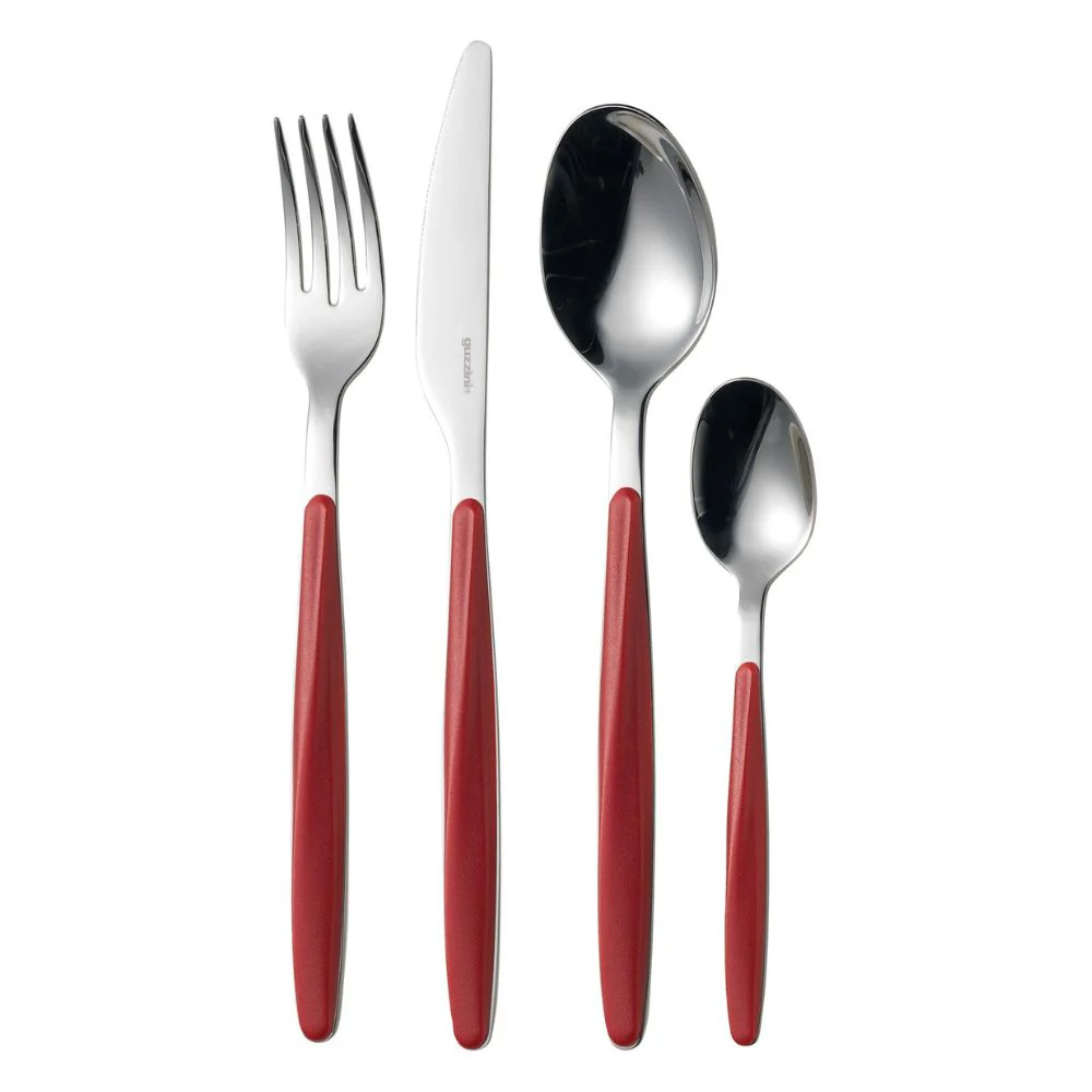 Guzzini Set De Cubiertos My Fusión 24 Pzas Color Red