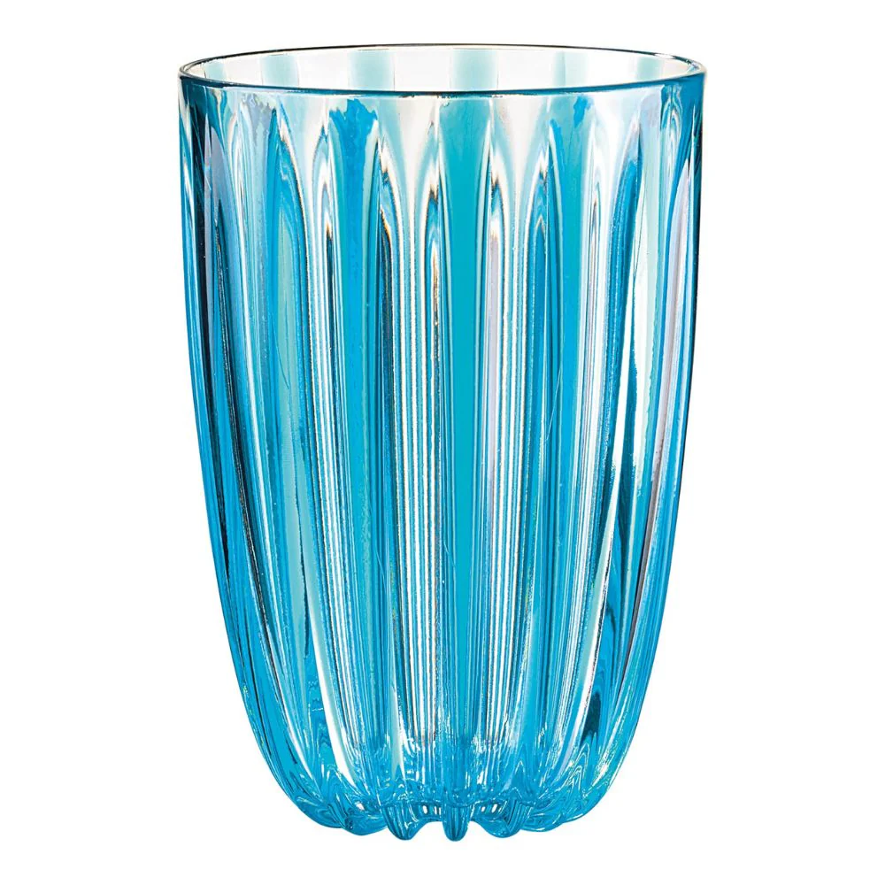 Guzzini Vaso De Plástico Alto "Dolce Vita" Color Turquesa