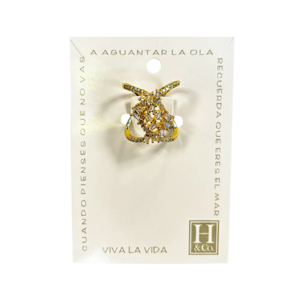 H&Co Anillo Ajustable Para Damas Espuma De Cristal - Image 3