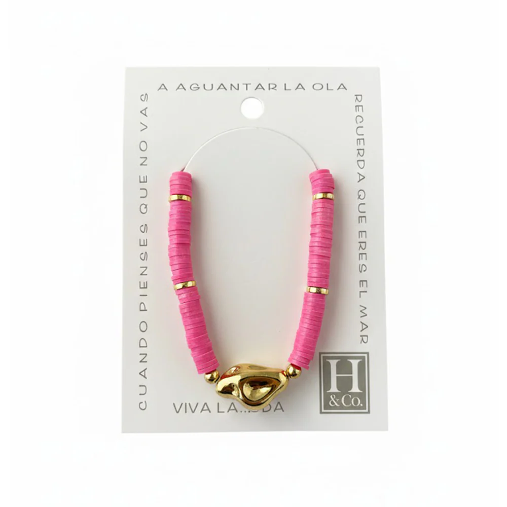 H&Co Pulsera Con Pukas Color Pinkish - Image 2