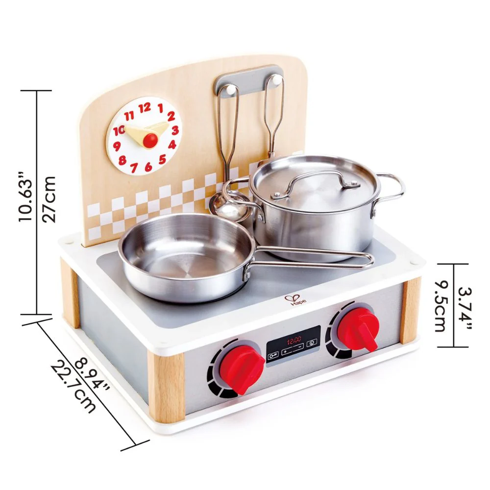 Hape 2-in-1 Kitchen & Grill Set 6 piezas 3+ - Image 2