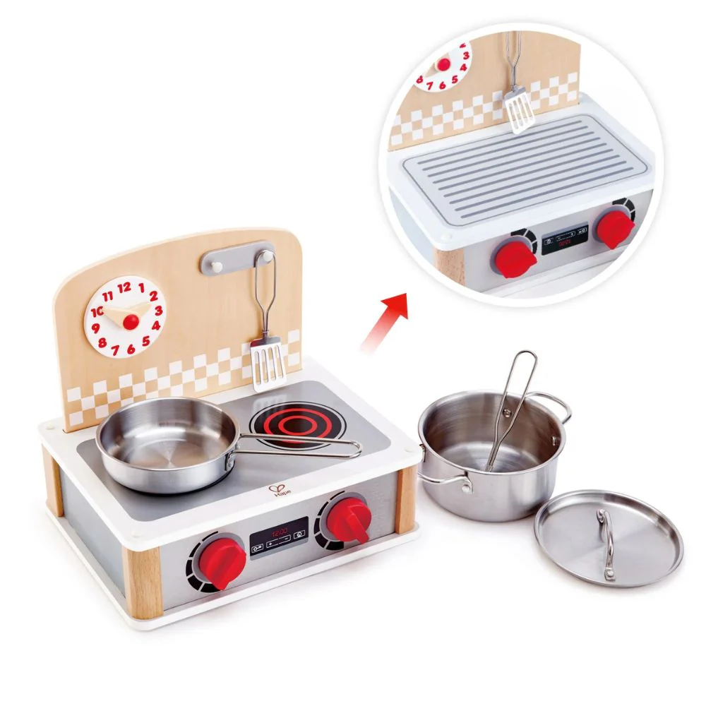 Hape 2-in-1 Kitchen & Grill Set 6 piezas 3+ - Image 4