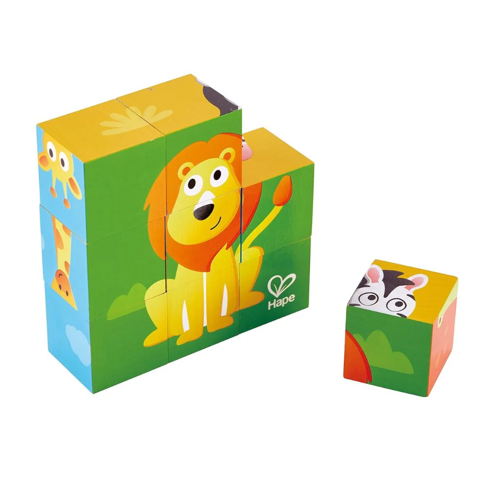 Hape Jungle Animal Block Puzzle 9 piezas 2-4 años - Image 2