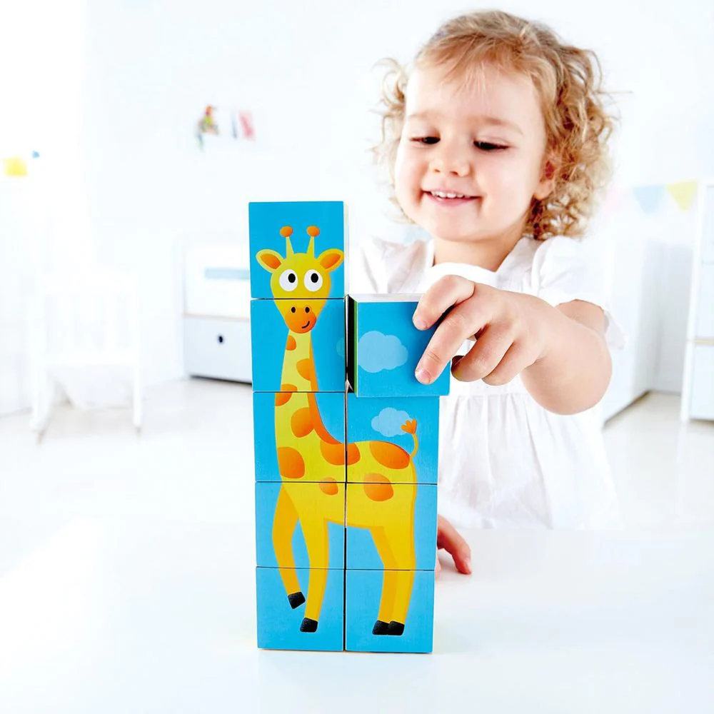 Hape Jungle Animal Block Puzzle 9 piezas 2-4 años - Image 4