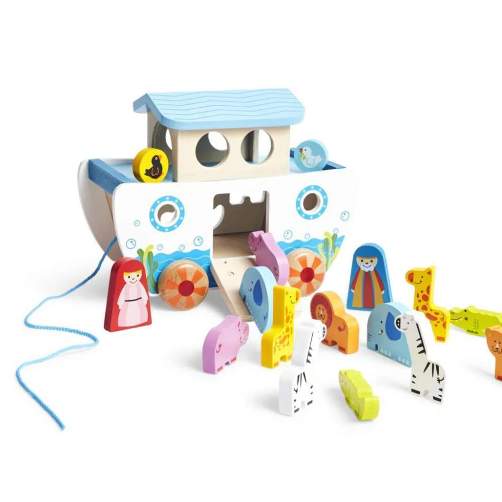 Hape Pull Along Noah's Ark 17 piezas 1-3 años - Image 2
