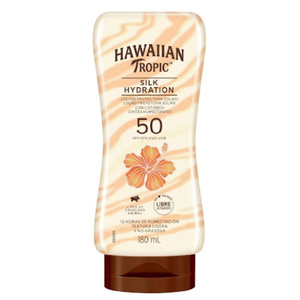 Hawaiian Tropic Protector Solar SPF50+ Silk Hidration Locion 180ml