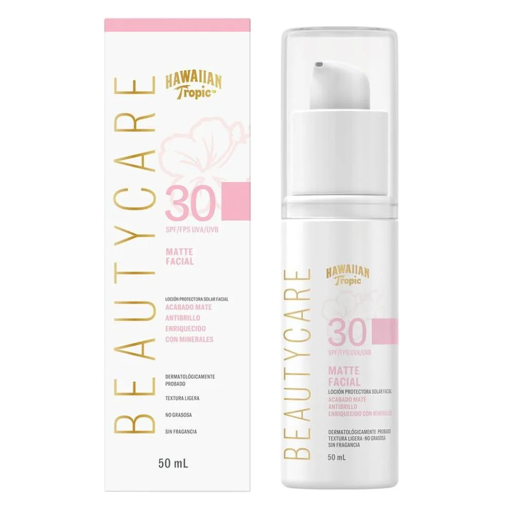 Hawaiian Tropic Protector Solar SPF30+ Beauty Matte Facial 50ml