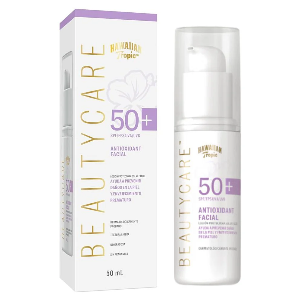 Hawaiian Tropic Protector Solar SPF50+ Beauty Care Antioxidant Facial 50ml