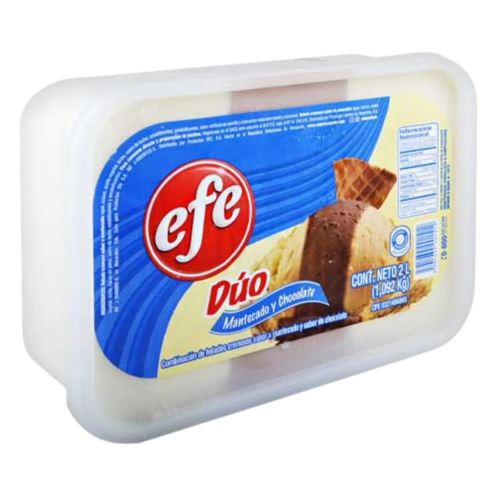 Helado Efe Duo Mantecado Chocolate 2L - Image 3