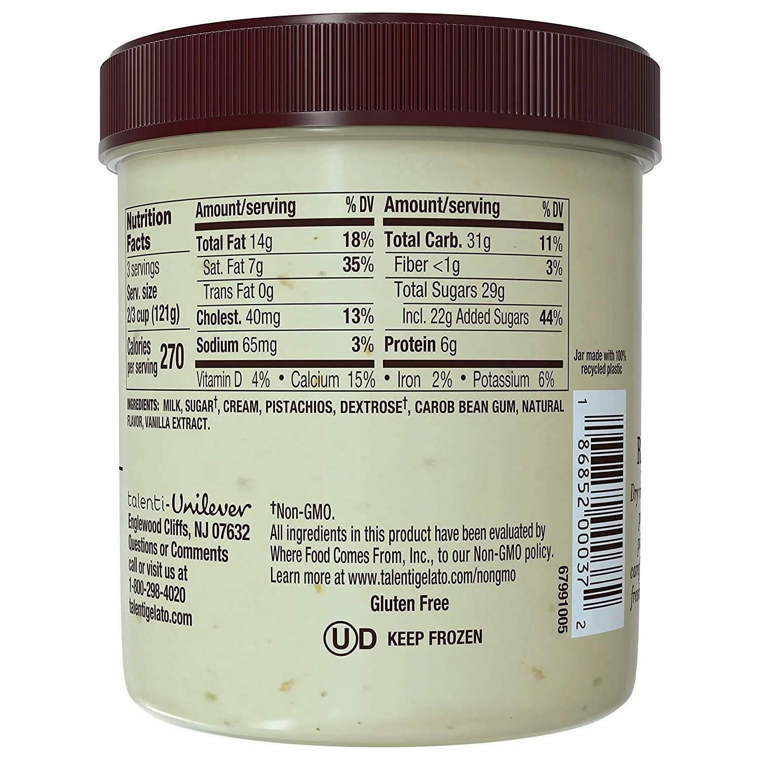 Helado Talenti Pacific Coast Pistachio 473ml - Image 2