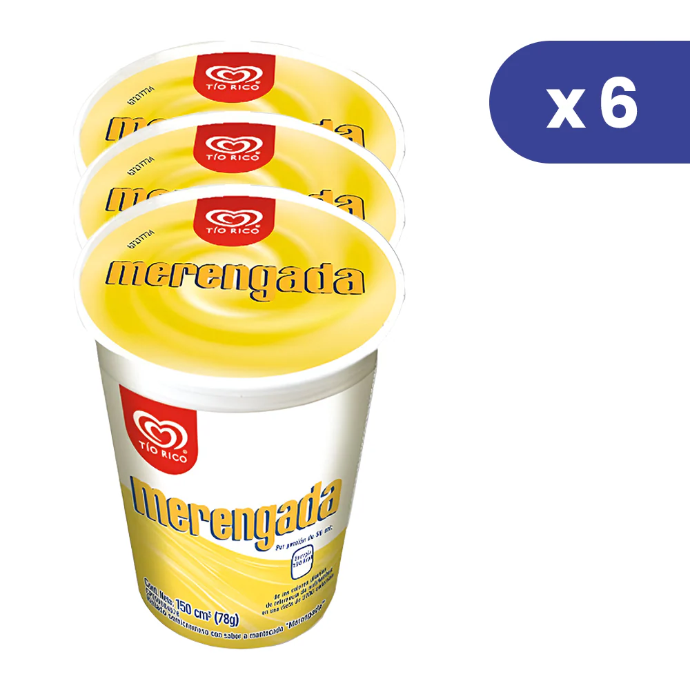 Helados Tio Rico Merengada Pack de 6 Und