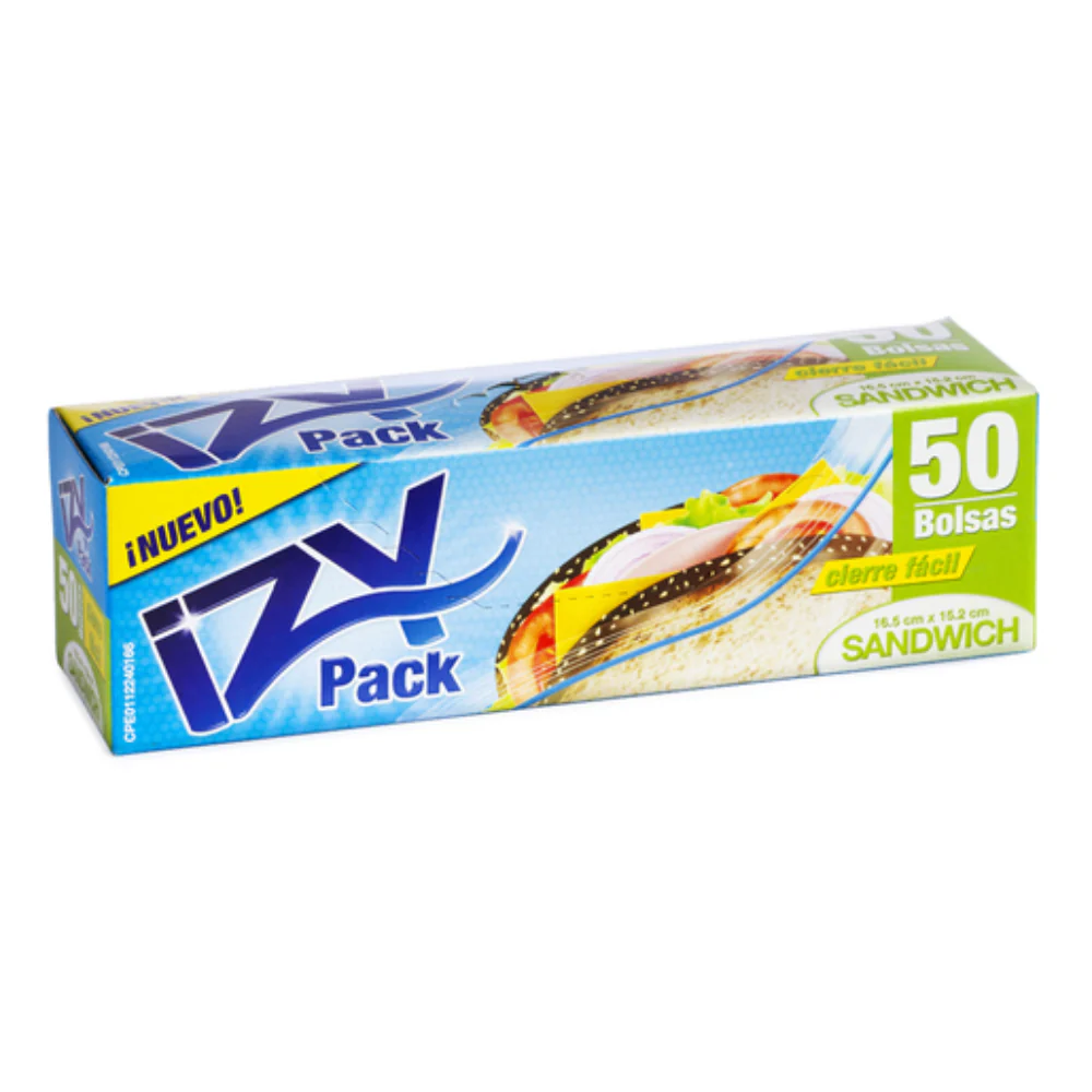 Izy Pack Bolsas Para Sandwich Cierre Fácil 16.5cm x 15.2 50UNd - Image 2