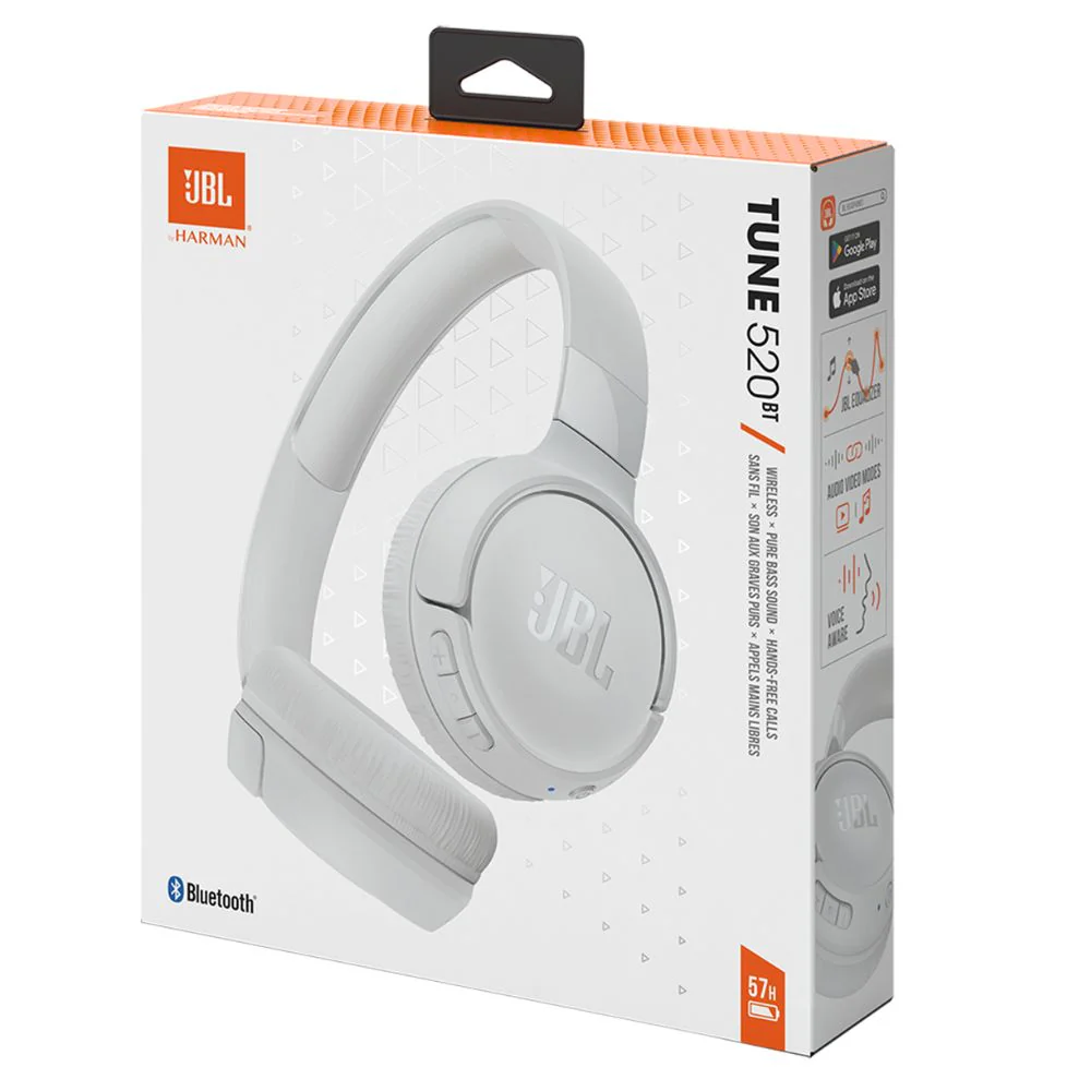 JBL Headphones Tune 520BT Audifonos Inalámbricos White - Image 3