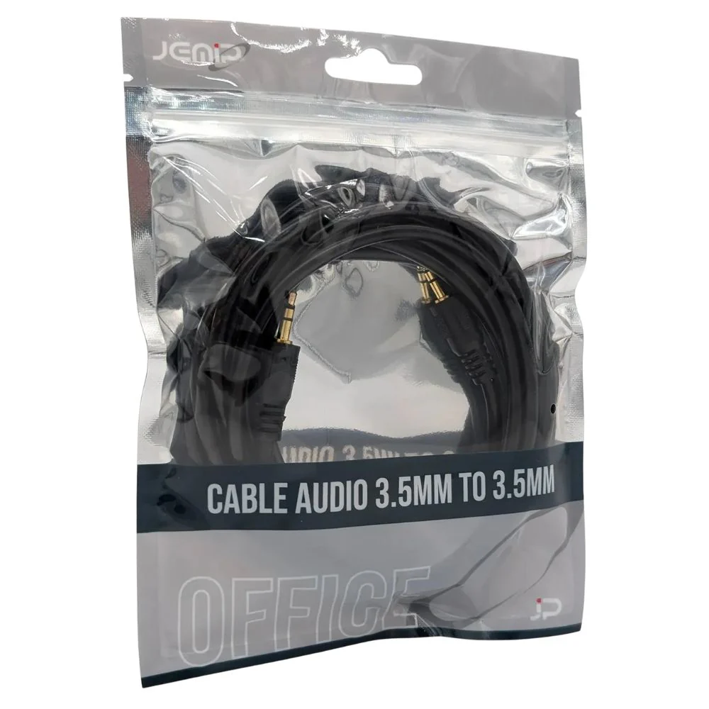 Jemip Cable De Audio 3.5MM Macho A 3.5MM Macho Color Negro 3MT - Image 3